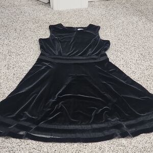 Calvin Klein Black Velvet Kids Dress